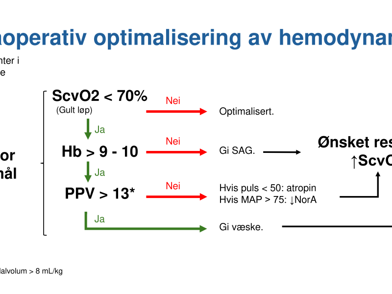 Intraoperativ optimalisering av hemodynamikk hos pasienter i narkose