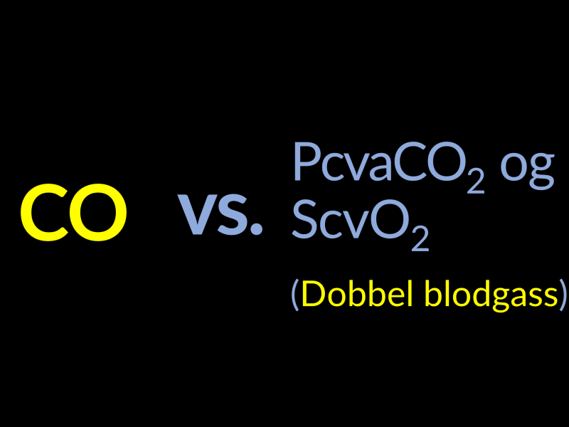 PICCO del 2: Cardiac output versus ScvO2 og PcvaCO2 (dobbel blodgass)