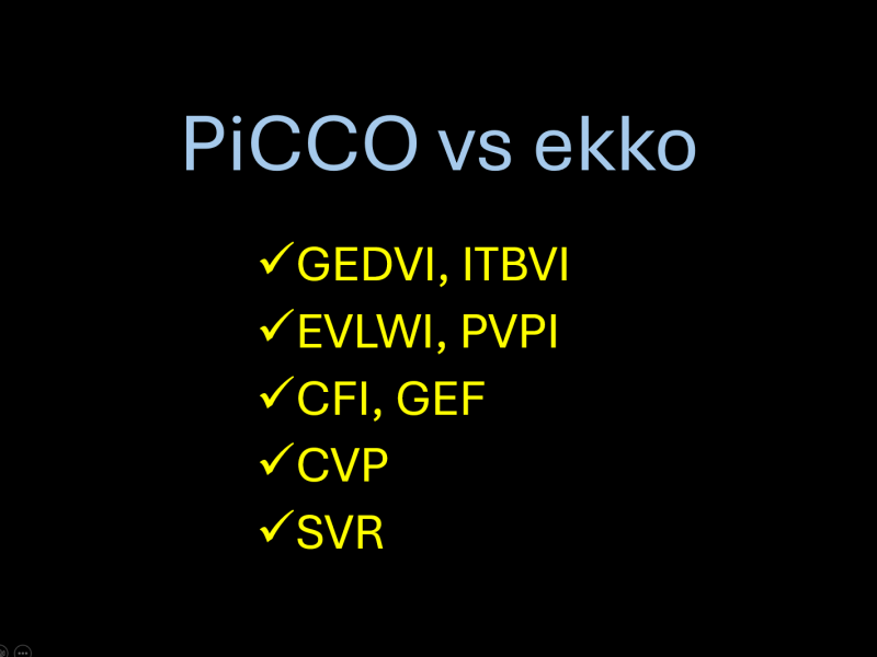 PiCCO del 3: tolkning av tallene og sammenligning med ekko